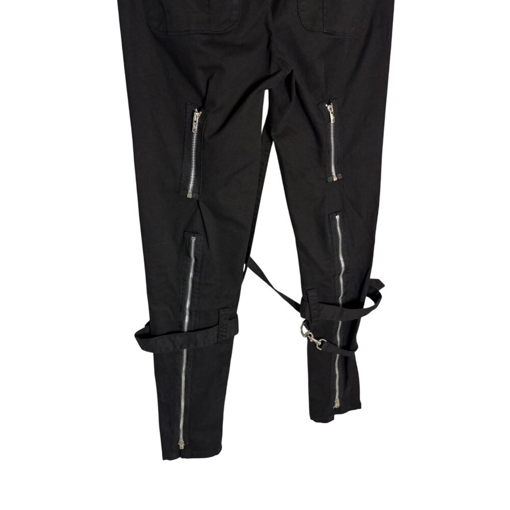 Tripp NYC Black Skinny Buckle Strap Zip Detail Pants - Picture 12 of 16